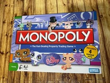 Monopoly Littlest Pet Shop 2008 Hasbro w/ All 4 Pets LPS Dachshund Complete Game