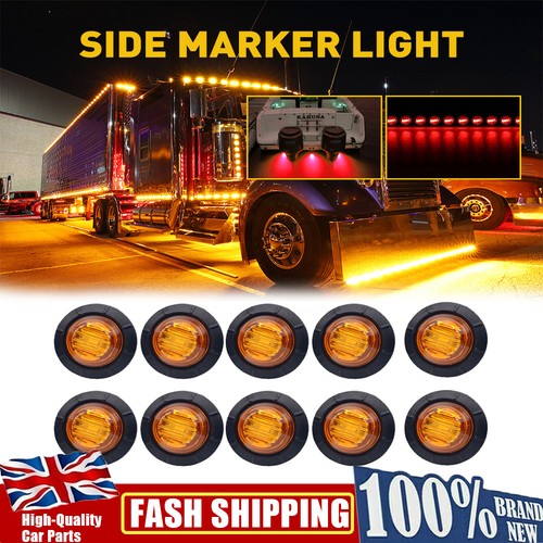 10x led yellow round front - yellow,