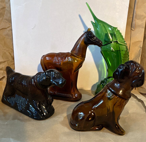 Avon glass animal - glass, perfume