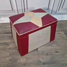 Vintage Vinyl Foot Stool –
