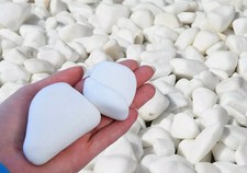 Sparkly Extra White Decorative Marble Garden Pebbles 30-50mm