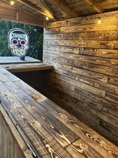 Scorched Reclaimed Pallet Boards - FREE P&P Wall Cladding Recycled Timber Plank