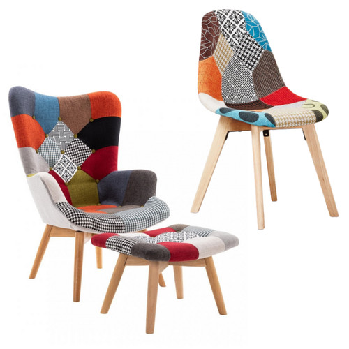 Lounge chair sloane patchwork - lounge,