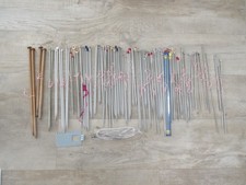 1kg job lot vintage modern metal plastic knitting needles. All pairs