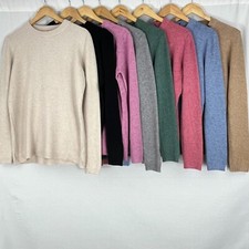 Womens Winter Wool & Cashmere Blend Crew Round Neck Knitted Jumper Sweater Top