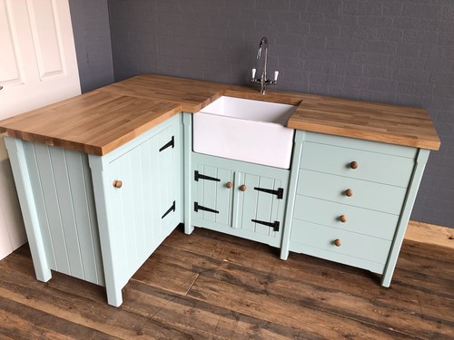 Handmade pine corner sink - handmade, unit