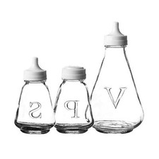 Ravenhead Glass Salt Pepper Shaker Vinegar Serving Bottle Jar With Lids Dining