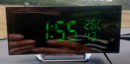 Mirror digital alarm clock - mirror,