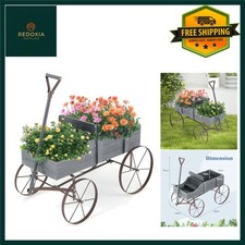 Charming Wooden Wagon Garden