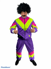 Mens Ladies 80s Shell Suit Fancy Dress Costume Scouser Tracksuit Couples Stag 