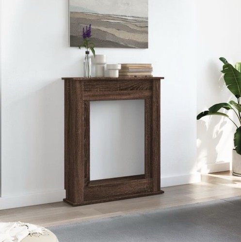 Fireplace surround brown oak - fireplace,