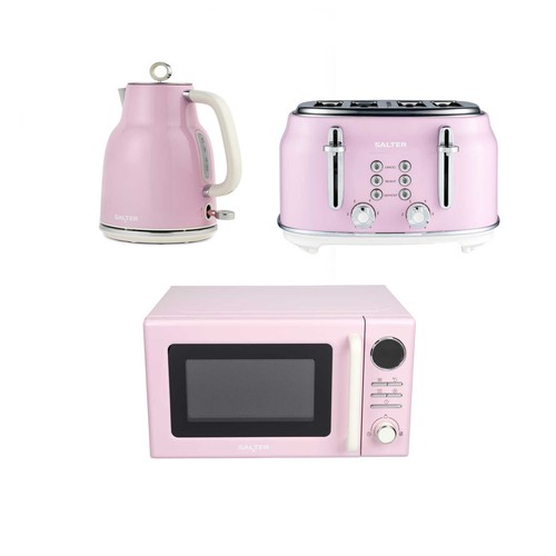 Salter retro pink kettle - pink,