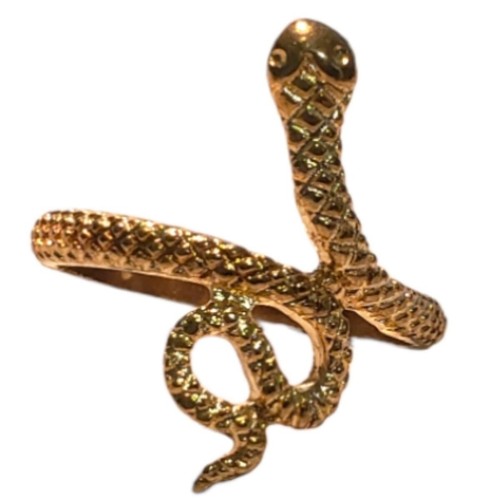 Coiling snake wrap ring - coiling, men's