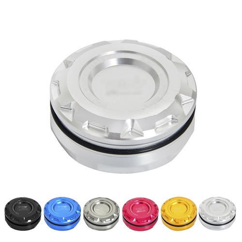 Cnc rear brake reservoir cover - rear,