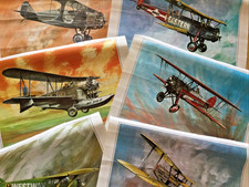 6 Golden Age of Aviation Prints 1920's Speedwing Air Yacht Speedmail Taperwing