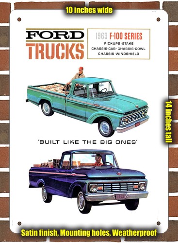 Metal sign 1963 ford - metal,
