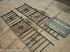 TUDOR ROSE WROUGHT IRON METAL RAILING PANELS 4FT LONG x 18" TALL MADE TO ORDER