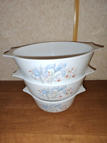 Pyrex blue iris - pyrex, "blue