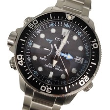 Citizen ProMaster Aqualand 200M Date Solar Watch J250 S115477 Silver Stainless