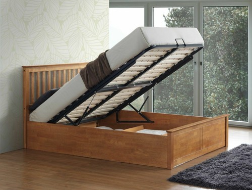 Melbourne oak wooden ottoman - oak,