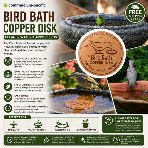 Copper bird bath purification - copper,