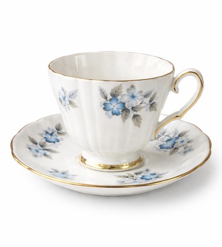 Colclough blue floral teacup - colclough,