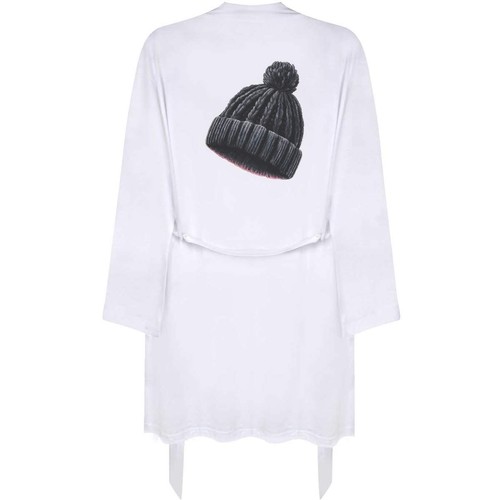 Knitted beanie dressing gown - 'knitted, beanie'