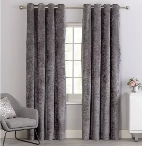 Home eyelet crushed curtains - eyelet,