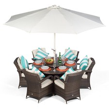 Arizona 6 Seater Round Rattan