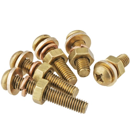 Brass phillips pan head - brass,