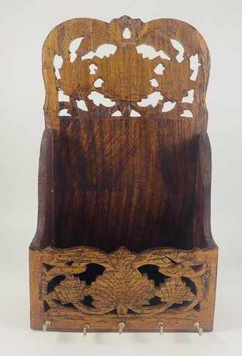 Vintage indian carved wooden - carved,