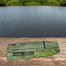 3+3 12ft Padded Fishing Rod and Reel Bag Made Up Carp Coarse Tackle Holdall Case