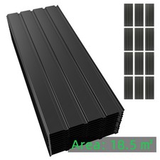 36 X Roof Sheets Corrugated Galvanized Profile Shed Metal 0.3mm THICK Black