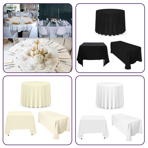 Polyester tablecloth round - polyester,