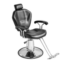 Reclining Barber Chair Swivel Salon PU Leather Beauty Chair for Styling Shop