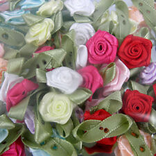 Card Toppers x 100 Satin Roses Rose Buds Rosebuds Wedding Flowers Decoration 