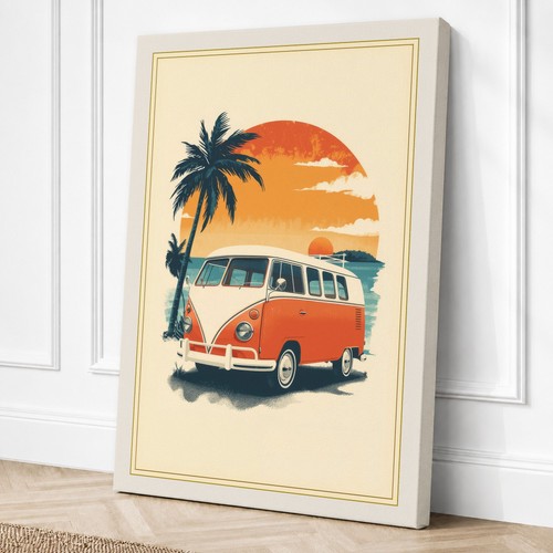 Camper van sunset retro - camper,