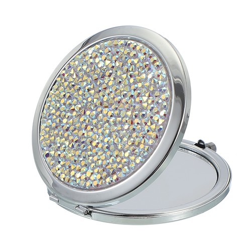 Small round folding silver - round,
