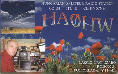 Ha0hw hungarian qsl - qsl, card