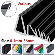 Black Rubber U Channel Edging
