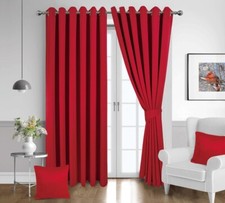 THERMAL BLACKOUT CURTAINS READY MADE EYELET RING TOP ENERGY SAVE+ FREE TIE BACKS