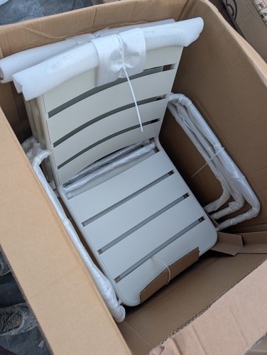 Metal chair with arms slatted - arms,