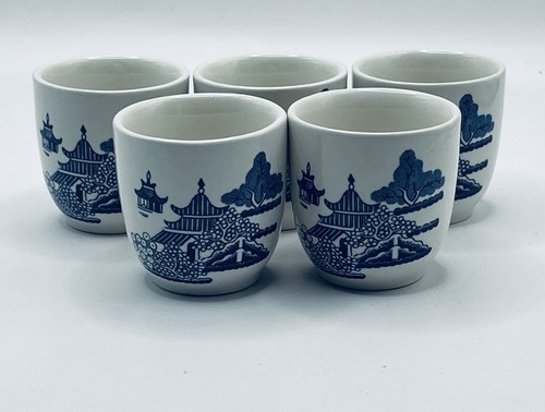 Vintage willow eggcups - x5,