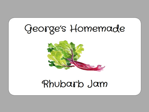 X21 rhubarb jam - jam, stickers