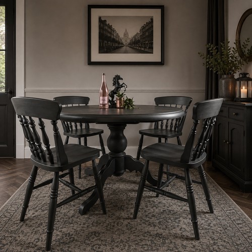 Circular pedestal dining - dining, table
