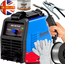 Sherman MIG 140 FLUX Gasless Welder + Full Kit Flux Wire & Accessories FLUX
