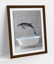 DOLPHIN IN BATHTUB PANEL WALL