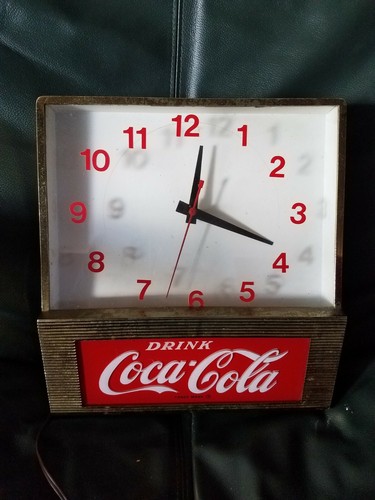 Vintage drink coca cola clock - coca-cola,