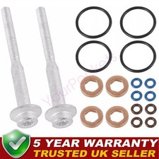 For VW CADDY 1.6TDI FUEL INJECTOR RING WASHER SEALS BOLTS FIT 03L130277B