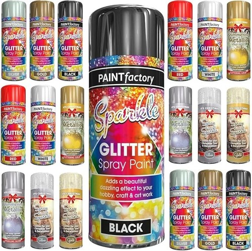 Glitter spray paint - glitter, red